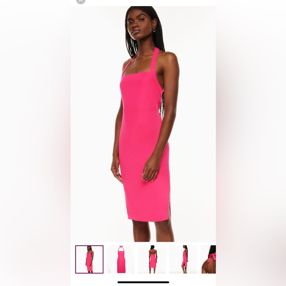 Aritzia Babaton Pink Halter Dress 2